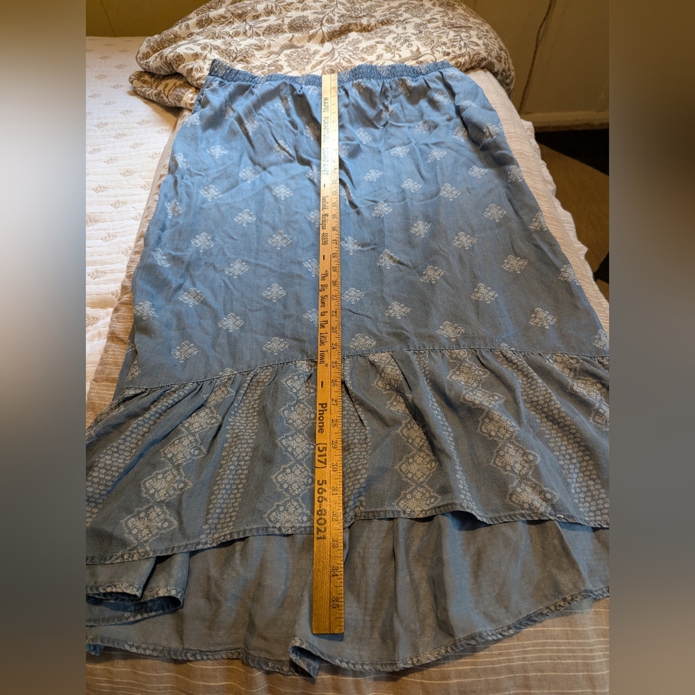 Lauren Lane for Sonoma block print lyocell long skirt - Picture 4 of 12